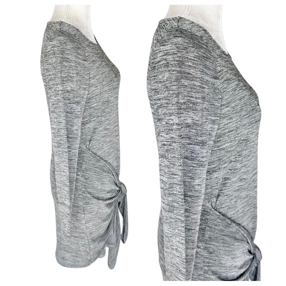 Sport The Kooples gray mini dress long sleeves tie knot skirt 3/8/large - Picture 8 of 16